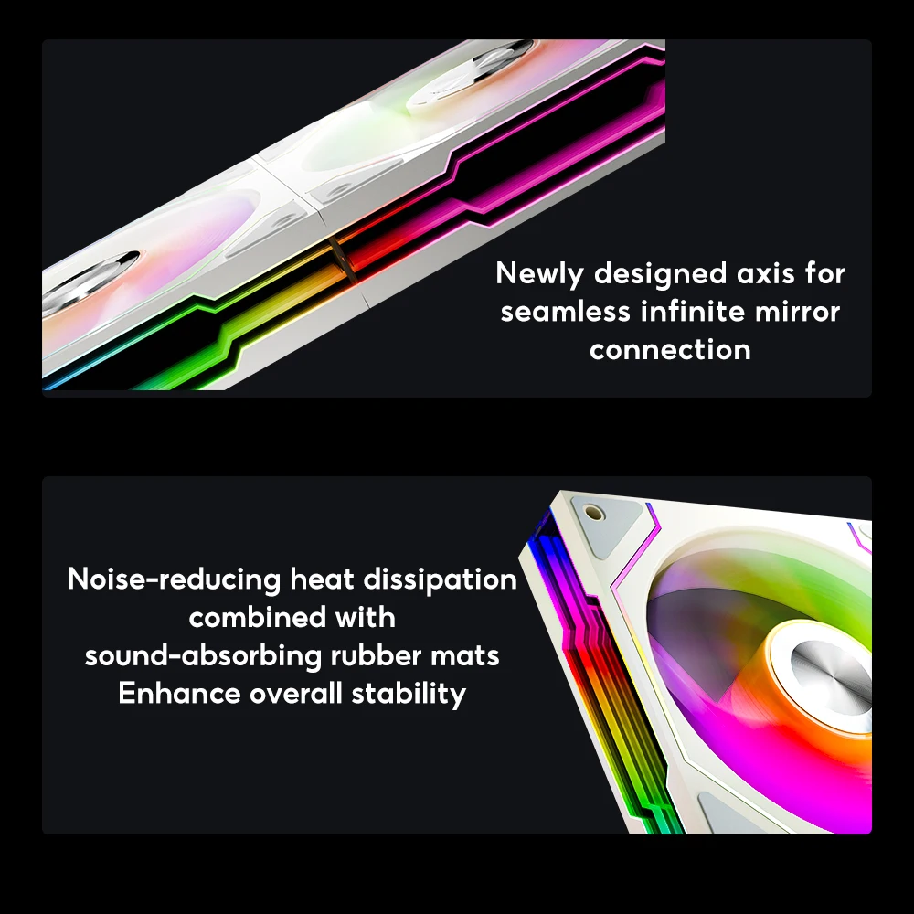 Jungle Leopard Star Track ARGB ventilador de chasis 12CM ventilador de refrigeración luz divina síncrona 5V3Pin espejo ilimitado sin costuras - imagen 3