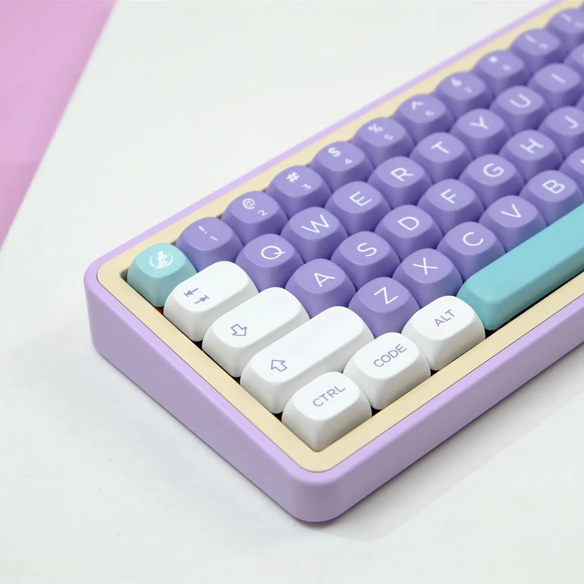 Juego de 126 teclas Mulan, teclas de sublimación de tinte PBT, perfil MOA, púrpura, para Keychron Q2 K2 Anne GH60 GK64 Poker 980 - imagen 4