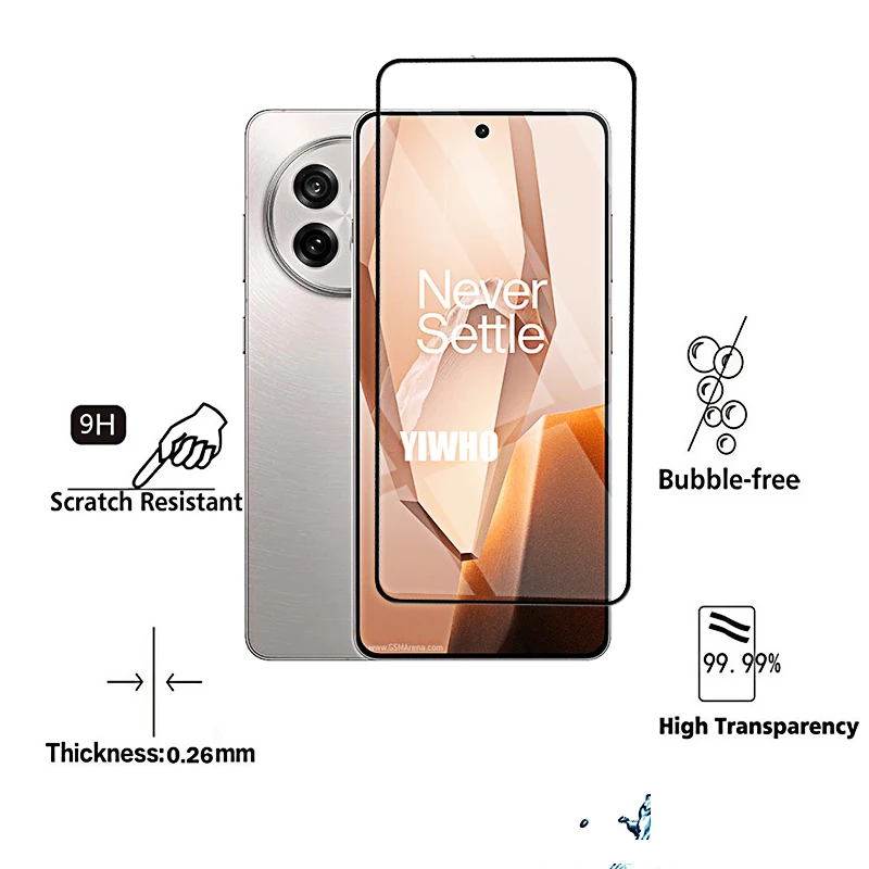 4-1 Uds vidrio templado para Oneplus 13R protectores de pantalla película protectora frontal HD cubierta completa para One Plus One + 1+ 13 R R13 - imagen 4