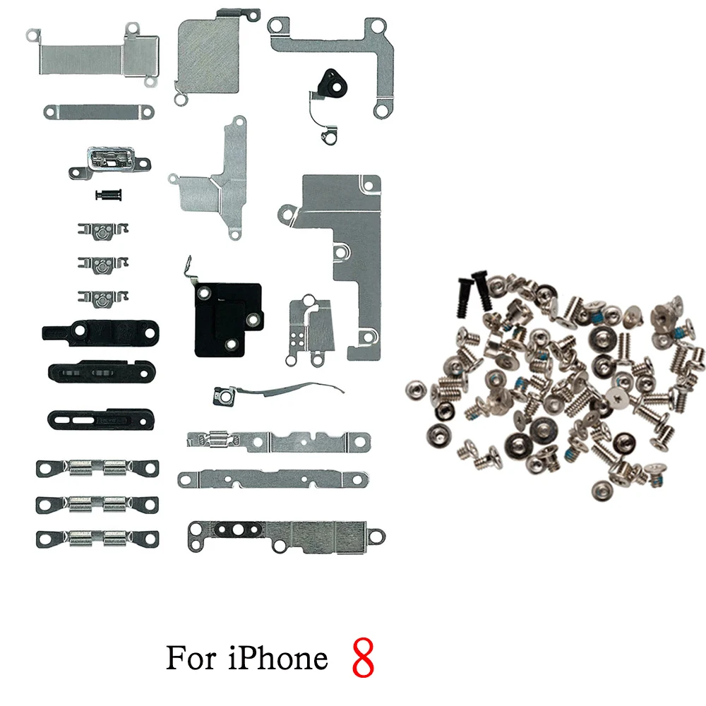 Kits de soporte interno de metal pequeños + tornillos de juego completos para reemplazo de iPhone 7 7P 8 Plus - imagen 4