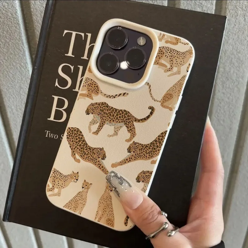 Para iPhone 17 Pro Max funda rosa con diseño de estampado de leopardo suave para iPhone Air 16 15 14 Plus 13 12 11 XS Max XR X 16E - imagen 5