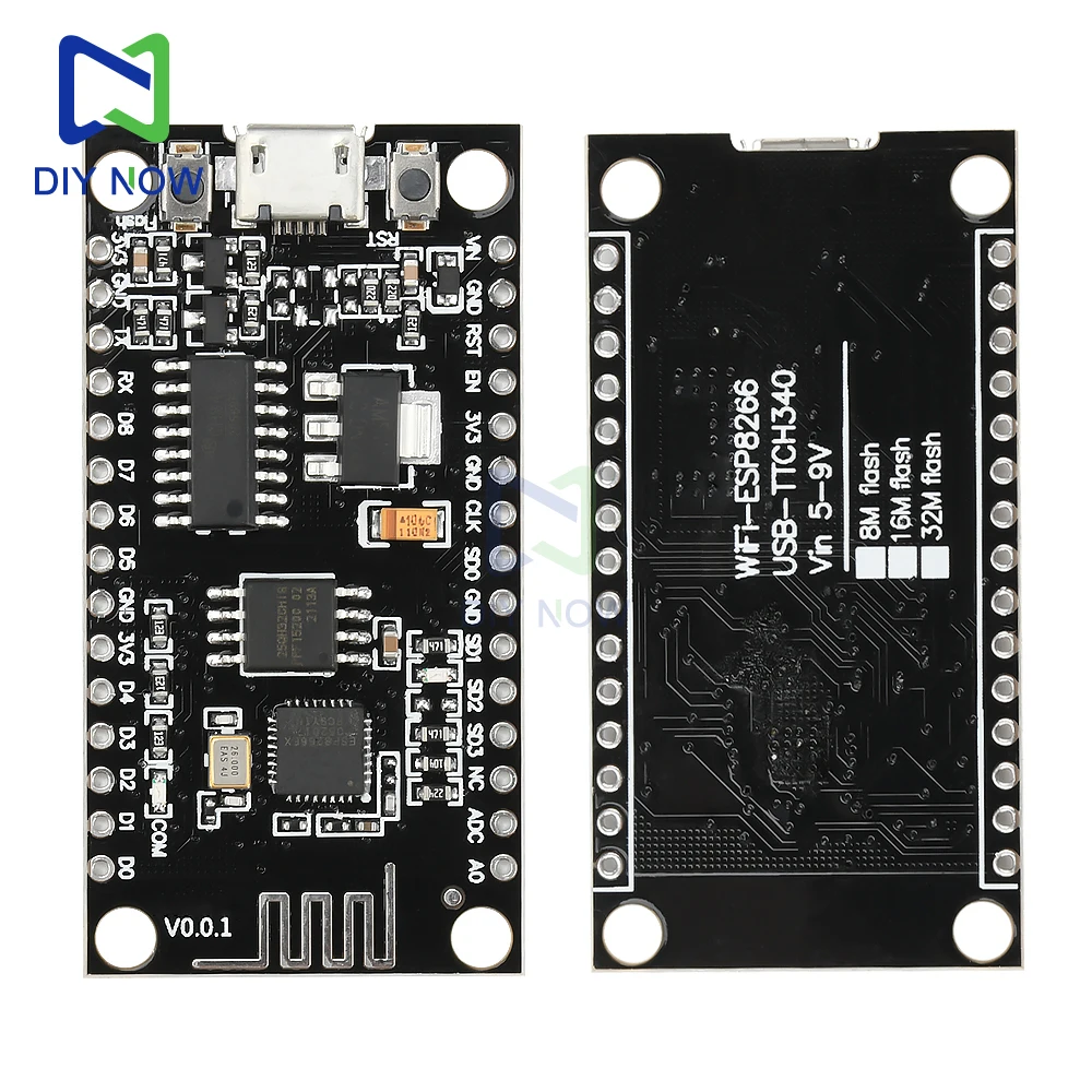 NodeMCU V3 Lua Módulo WIFI integración de ESP8266 + memoria adicional 32M Flash, USB-serial CH340G - imagen 2