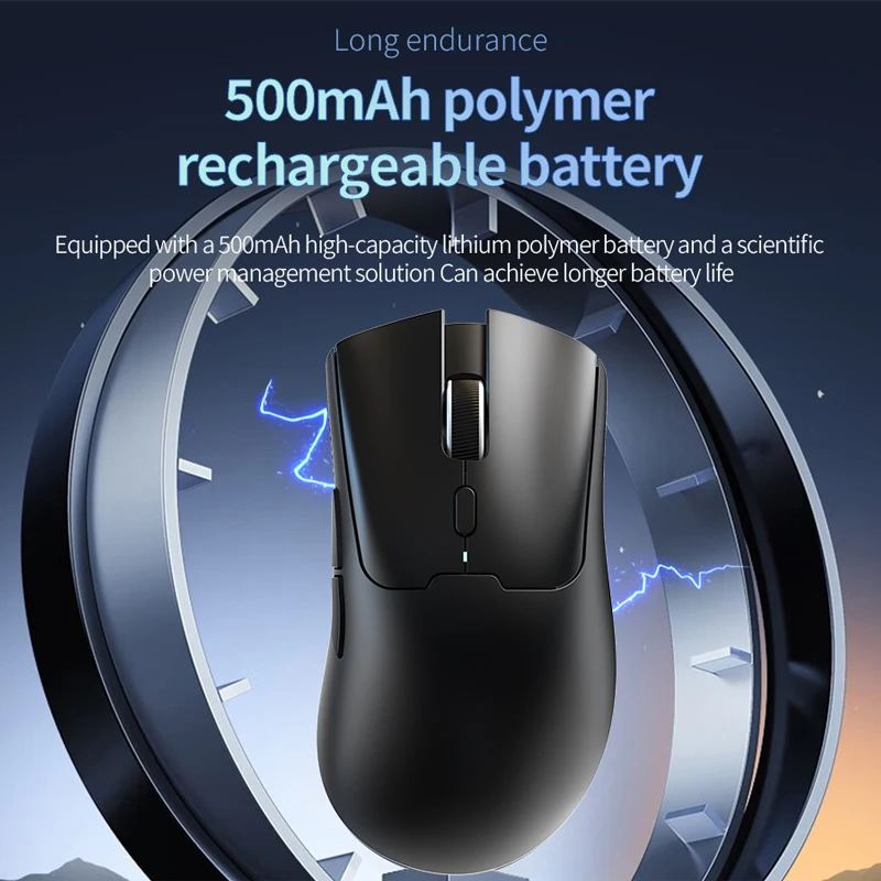 Ratón inalámbrico ligero para juegos con 3 modos con cable 2.4G BT para computadora portátil Deskbtop - imagen 3