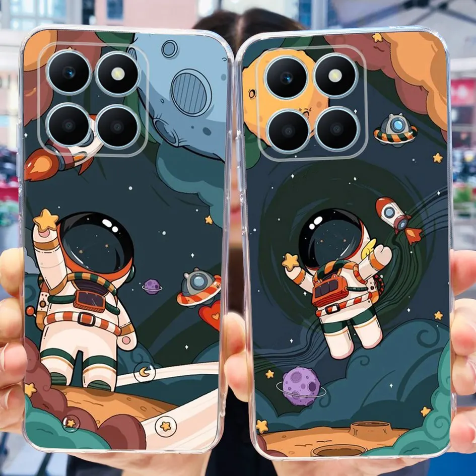 Para Honor X6a funda de 6,56 pulgadas de silicona suave funda trasera transparente de dibujos animados para HonorX6a 2023 X 6A WDY-LX1 Fundas de teléfono - imagen 5