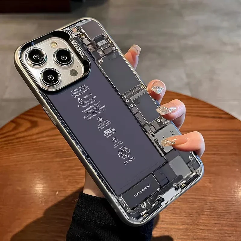 Placa de circuito galvanizada plateada IMD funda para Xiaomi Redmi Note 14 13 12 11 Pro Plus 4G 5G 12S 11S 10S 13C 14C cubierta a prueba de golpes - imagen 5