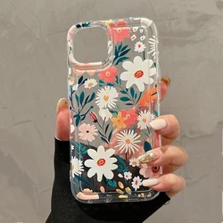 Funda transparente iPhone con flores coloridas verano anticaída