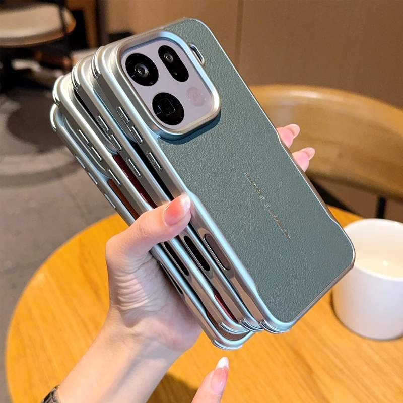 Para OPPO Find X9 Pro funda de cuero PU magnética de carga inalámbrica funda protectora trasera para Find X9 X8 Pro X8 Ultra X8S Shell - imagen 3