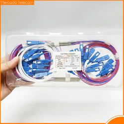 Divisor FBT de fibra óptica de 10 piezas, acoplador desequilibrado SC UPC 1x2 con conector 10/90, 20/80, 30/70, 40/60, 50/50 tipos diferentes de 0,9mm