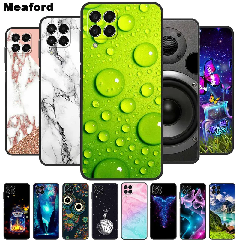 Para Samsung Galaxy M33/M53 funda trasera de silicona suave de mármol para Samsung M53 2022 Fundas funda M 33 53 5G funda de teléfono Coque