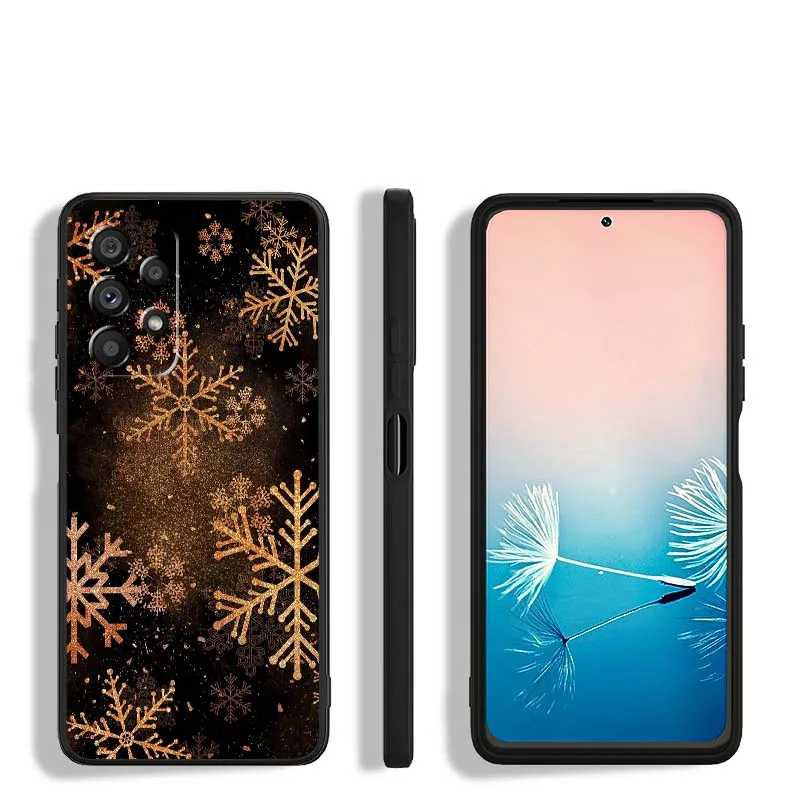 Ciervo luminoso regalo de Navidad para Samsung A73 A72 A71 A55 A54 A53 A52 A51 A13 A22 A16 A15 A05s A14 A05 A06 5G funda de teléfono negra - imagen 2