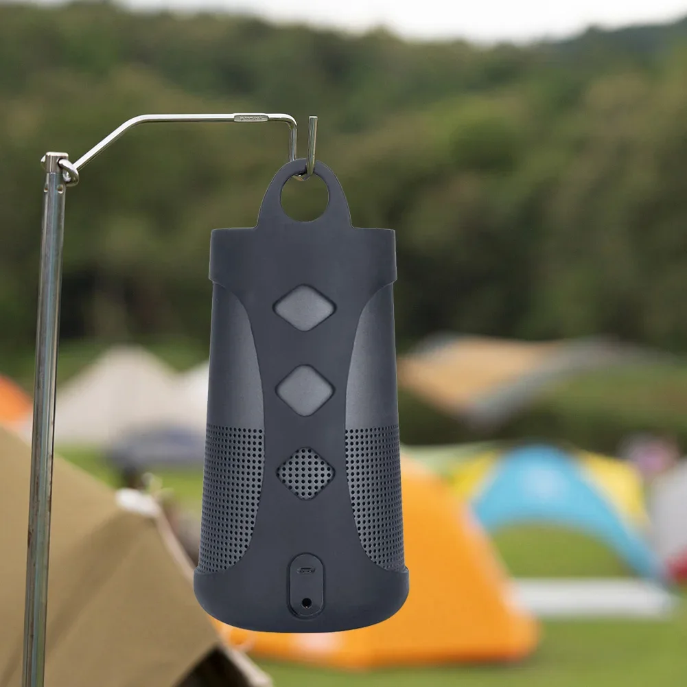 Funda protectora de altavoz portátil, cubierta de piel de altavoz antideslizante a prueba de golpes con mosquetón para Bose SoundLink Revolve/Revolve+ I II - imagen 3
