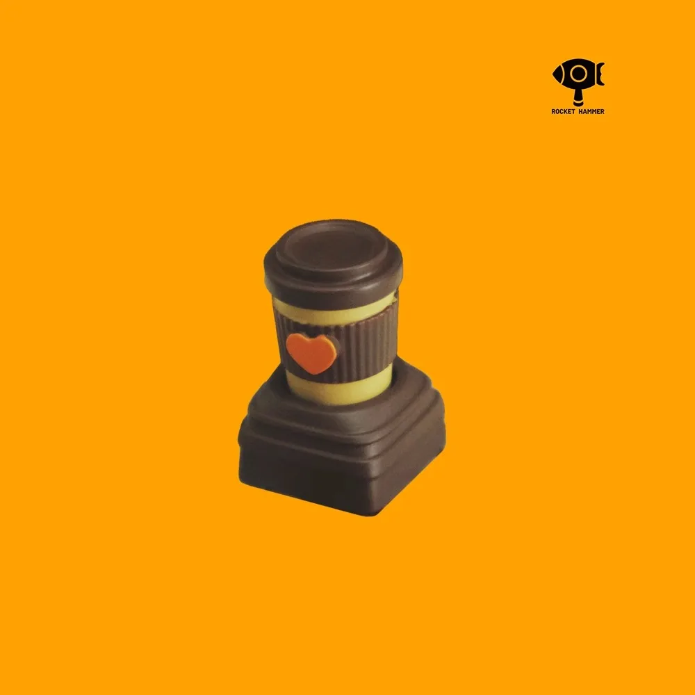 Tapa de teclado artesanal de resina personalizada, taza de café, tapa de teclado magnética, lindo Anime, Teclado mecánico Cherry Mx Switch - imagen 5