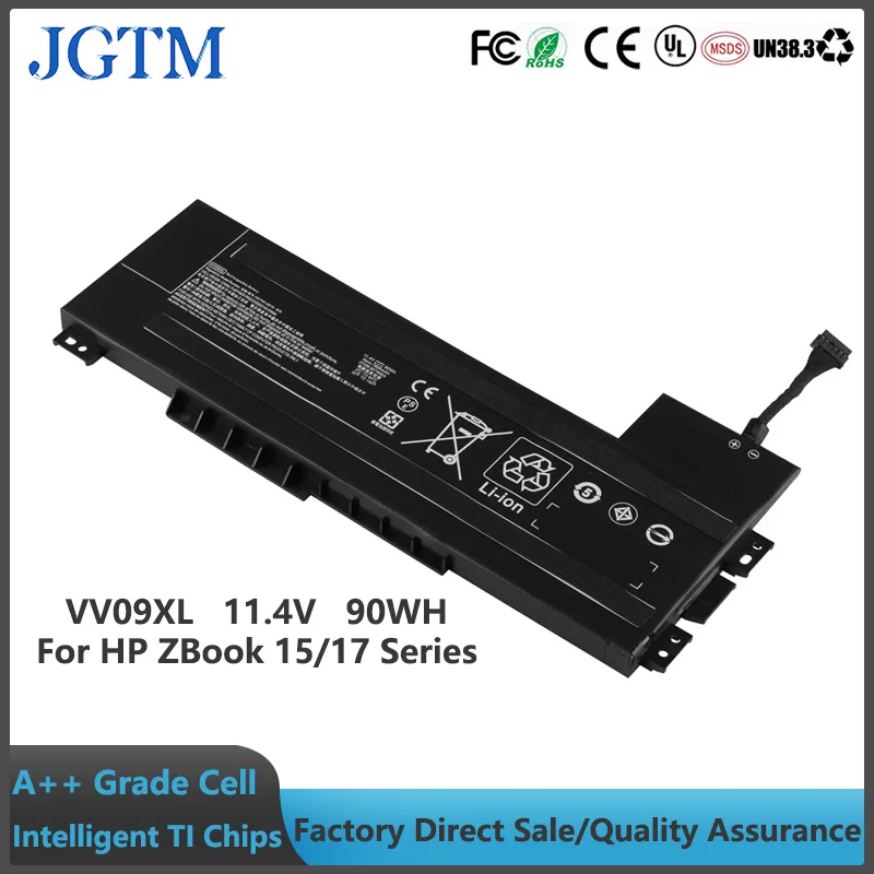 JGTM-batería para ordenador portátil, pila de 11,4 V, 90Wh, VV09XL, para HP ZBook 15 G3 G4 17 G3 Series HSTNN-DB7D 808398-2C1 HSTNN-C87C 808398-2C2 808452-001 - imagen 2