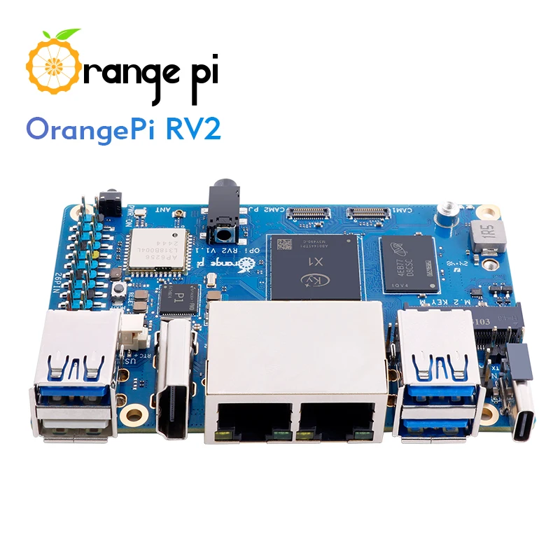 Orange Pi RV2 RAM ordenador de placa única DDR4 8-Core RISC-V 2TOPS AI CPU WiFi BT5.0 BLE M2 PCIE SSD Mini PC compatible con Ubuntu OS - imagen 2