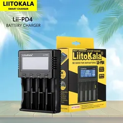 Liitokala Lii-PD4 LCD 3,7 V/1,2 V/3,2 V/3,8 V NiMH 18650 16340 18350 18500 21700 20700 26650 recarga de cargador mental de batería de litio