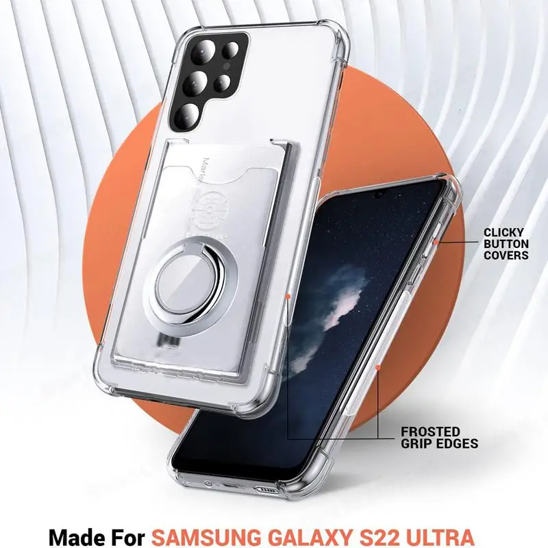 Funda transparente con anillo para Samsung A54, A34, A24, A13, 5G, A33, A53, A73, A02, A12, A72, A52, carcasa trasera a prueba de golpes - imagen 5