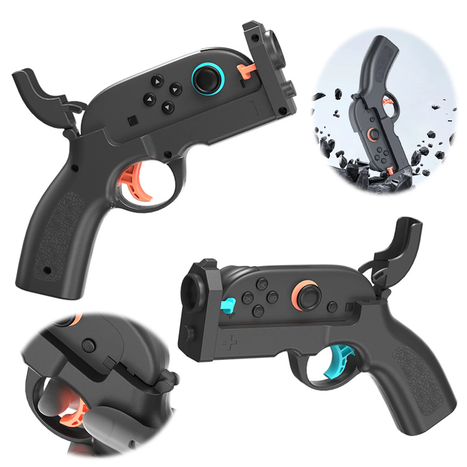 Pistola de juego de tiro para Switch 2, controlador Joy-Con, pistola de juego con mango pequeño, agarre en Stock para Switch 2, accesorios