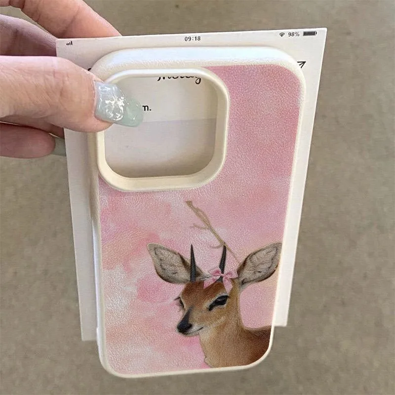 Funda de teléfono con diseño de lazo de ciervo Vintage para iPhone 17 Pro Max 16 15 14 13 12 11 XS Max X XR XS 16E 17 Air 16 Plus, funda de silicona suave - imagen 2
