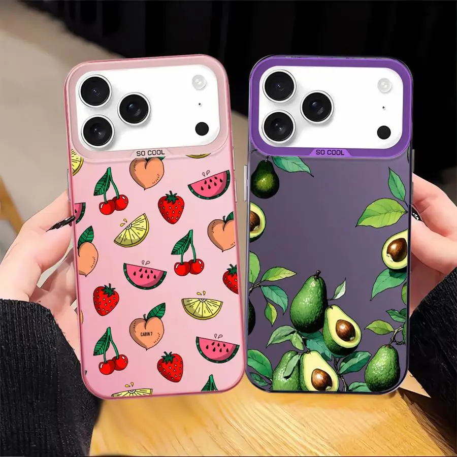Funda de fruta de aguacate para iPhone XS 14 17Air 12 11 16 17 Pro Max XR 16e 13 15 Plus cubierta trasera del teléfono - imagen 4