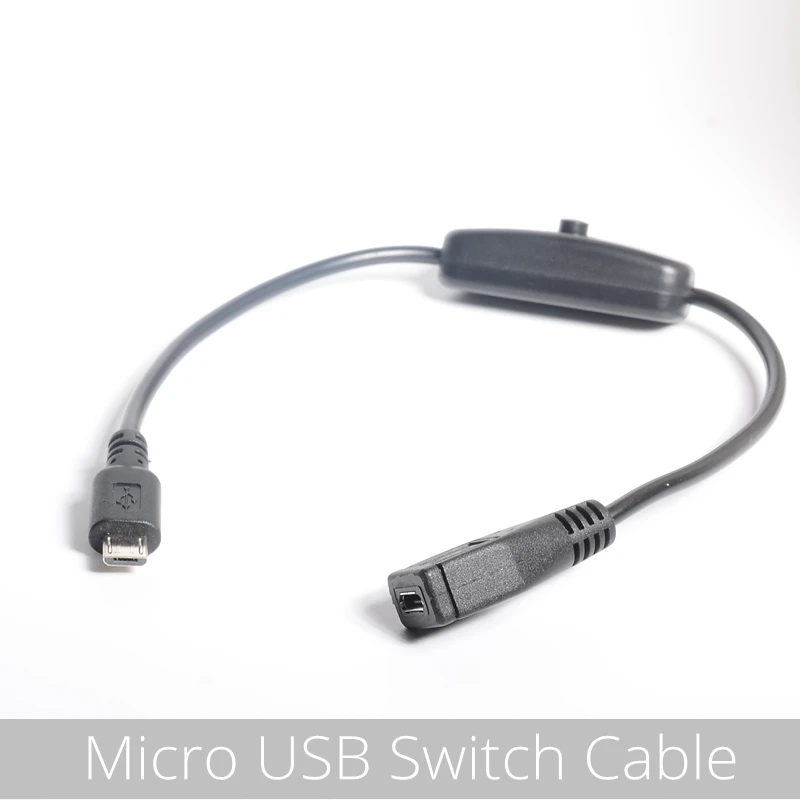 Cable USB 25cm USB tipo C USB-C y Micro usb y USB 2,0 A Cable de extensión macho a hembra con interruptor de encendido/apagado para Raspberry Pi 4 - imagen 4