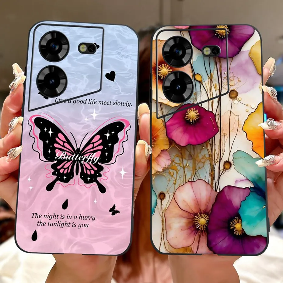 Funda de teléfono con pintura bonita para Tecno Pova 5 5Pro LH7n LH8n, funda trasera de silicona suave TPU para Tecno Pova 5 Pro Pova5, parachoques