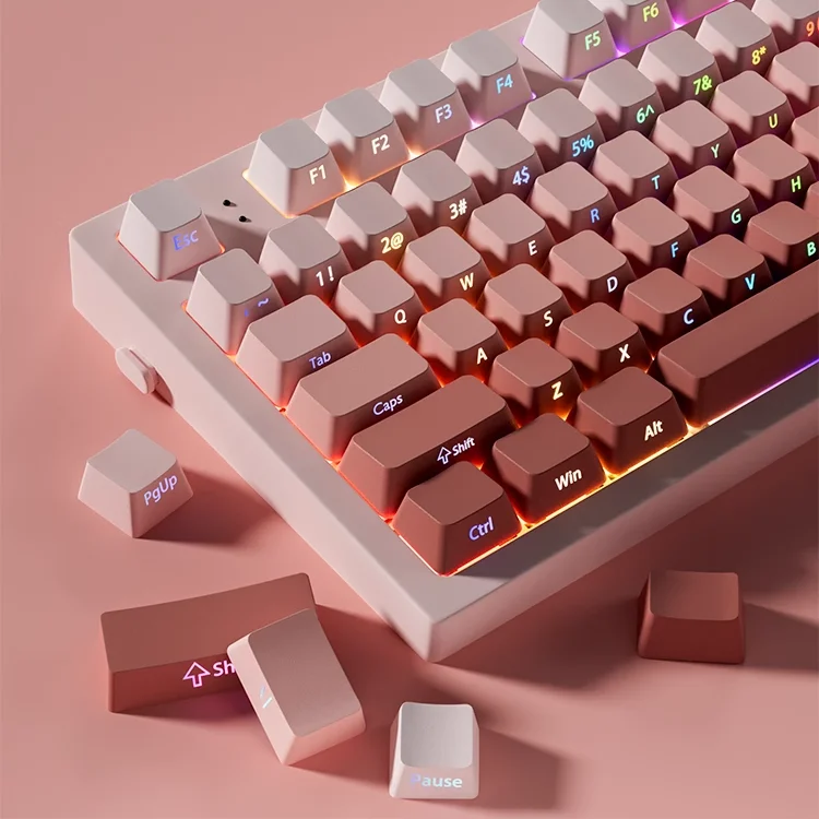 Teclas con gradiente de perfil OEM, teclas PBT retroiluminadas con estampado lateral de doble disparo para teclado mecánico MX Switch, teclas de entrada ISO