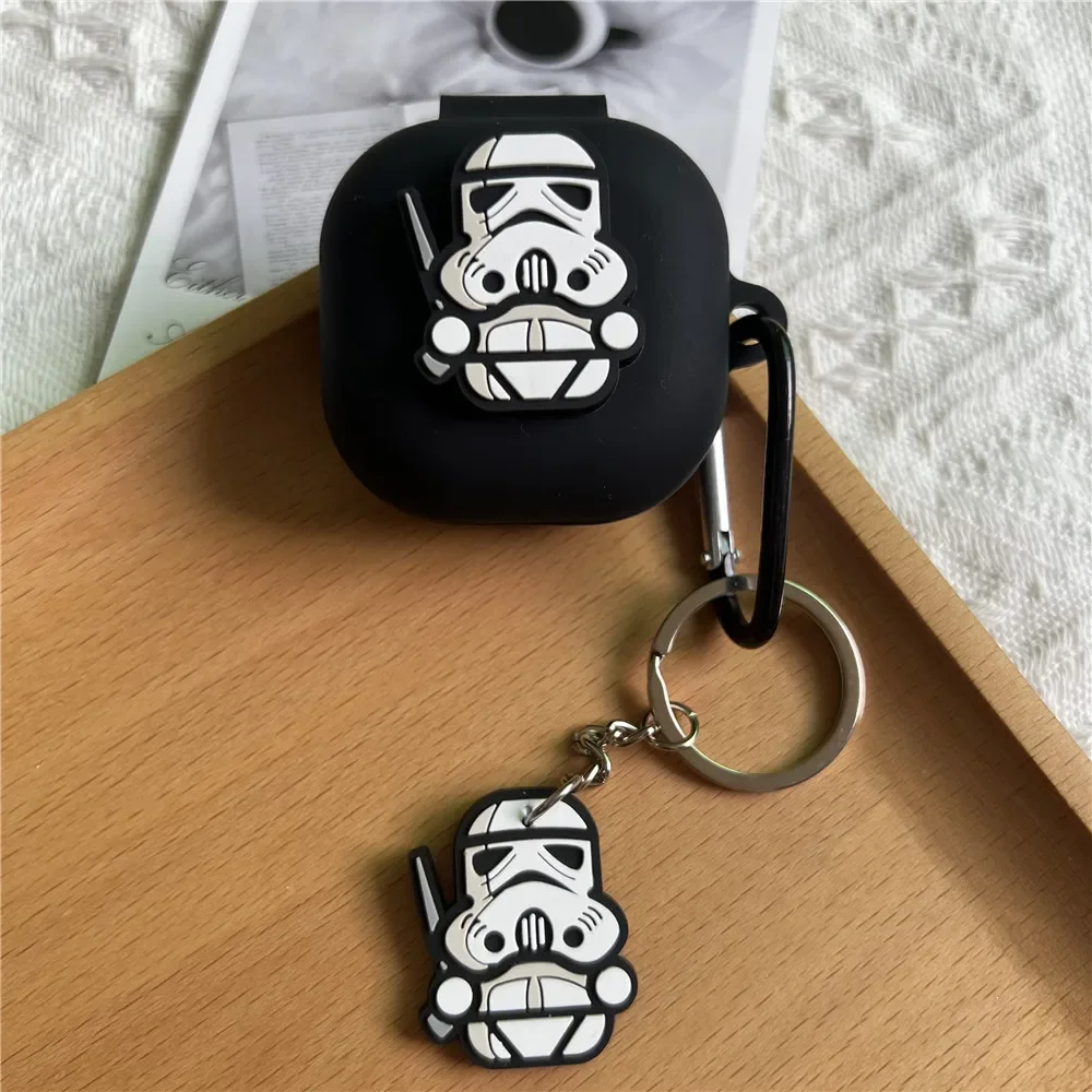 Nueva funda blanda de silicona de dibujos animados para BASEUS Encok WM01 / WM01 Plus / WM02 / WM02 Plus, funda protectora, bolsas para auriculares con llavero - imagen 4