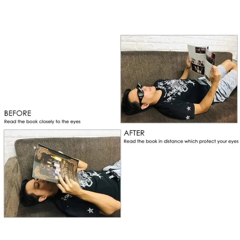 VIKEFON-periscopio creativo perezoso, libros de lectura Horizontal, gafas para sentarse en la cama, vista de tumbarse, TV, miopía, gafas de prisma utilizables - imagen 4