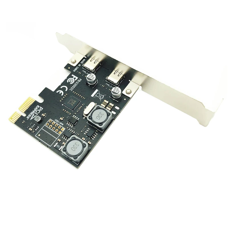 Controlador adaptador Hub VIA Chip PCIE USB tarjeta adicional para PC de escritorio PCI Express X1 a USB 3,0 5Gbps tarjeta de expansión tipo C de 2 puertos - imagen 3