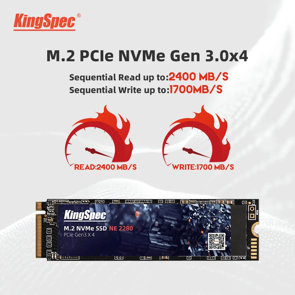 KingSpec-disco duro interno SSD M2 NVME, unidad de estado sólido 512GB 1TB, PCIe3.0 NVME SSD 128GB 256GB 2TB, para PC de escritorio y portátil - imagen 4