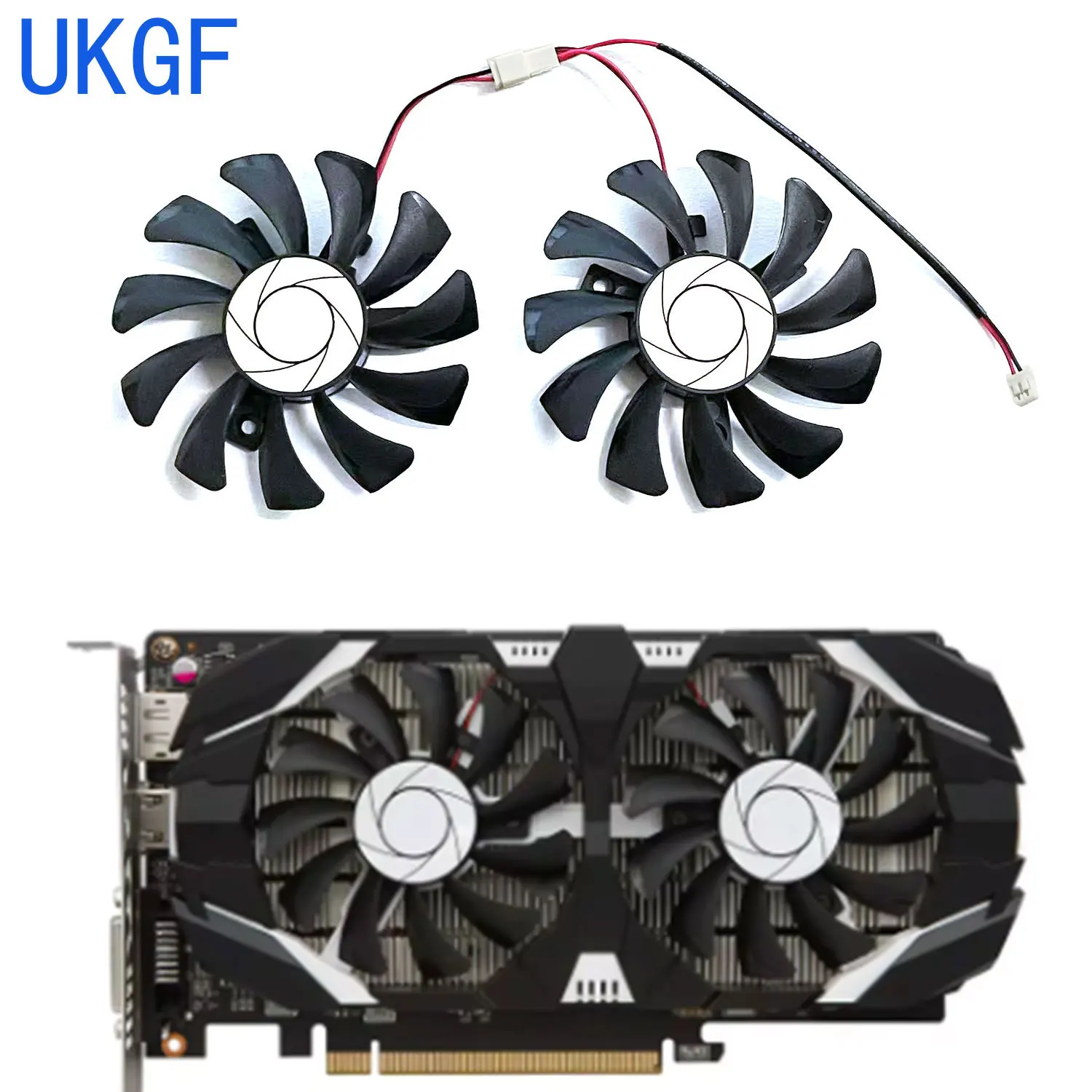 75MM HA8010H12F-Z GTX1050 GPU ventilador de refrigeración reemplazo para MSI GTX 1050 2GT OC 1050Ti 4GT ventiladores de refrigeración de tarjeta de vídeo gráfica 2 pines