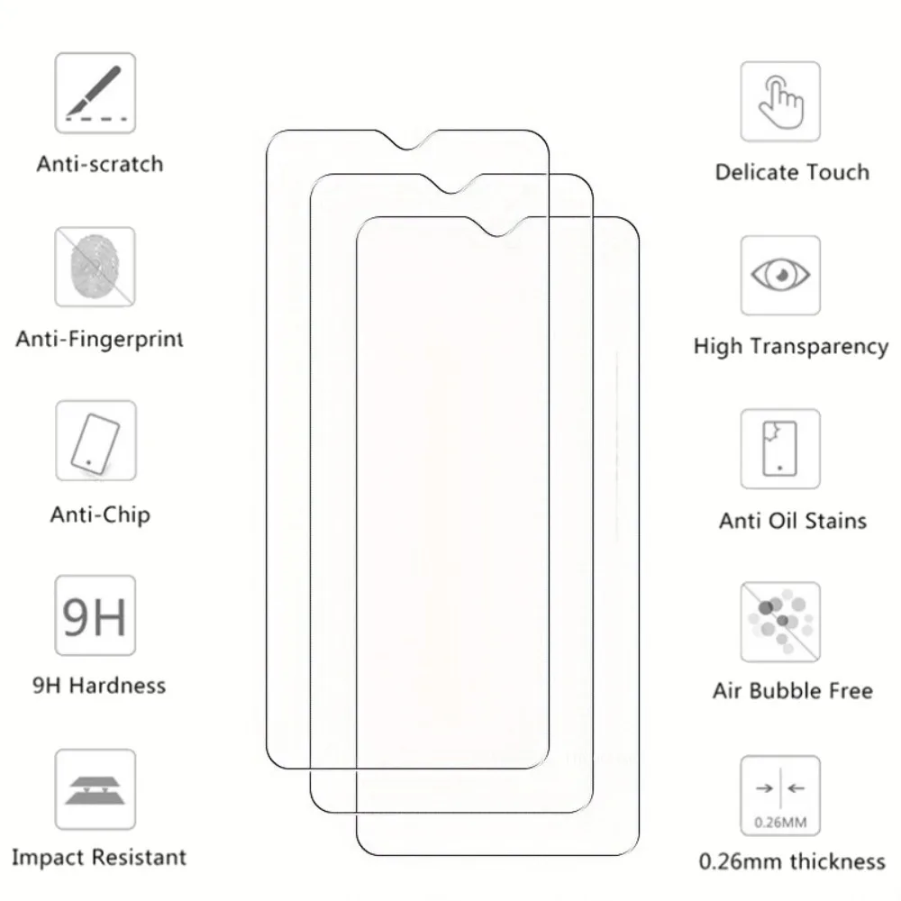 3 uds protectores de pantalla de vidrio templado para Honor X8 5G X8A X8B X8C película de vidrio transparente para protección para Honor X9 5G X9 Smart - imagen 3