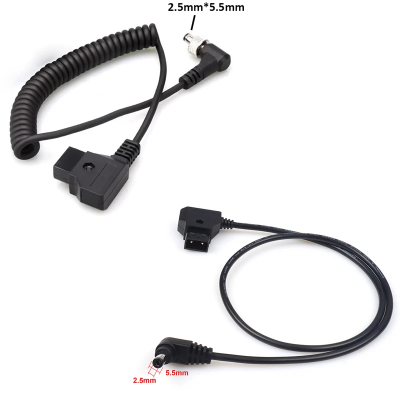 1 Uds D-TAP tipo B a cable de resorte DC2.5 con cerradura/sin codo de bloqueo BMCC BMPC4K cable de conexión de alimentación de cámara