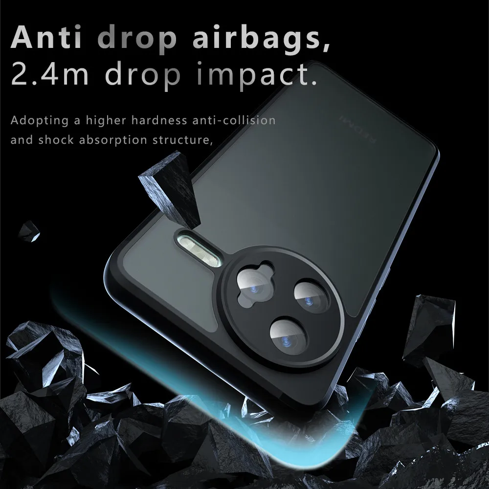 Para Xiaomi Redmi K80, K80 Pro funda mate ELVEV sensación de piel transparente duro PC + carcasa trasera protectora de TPU