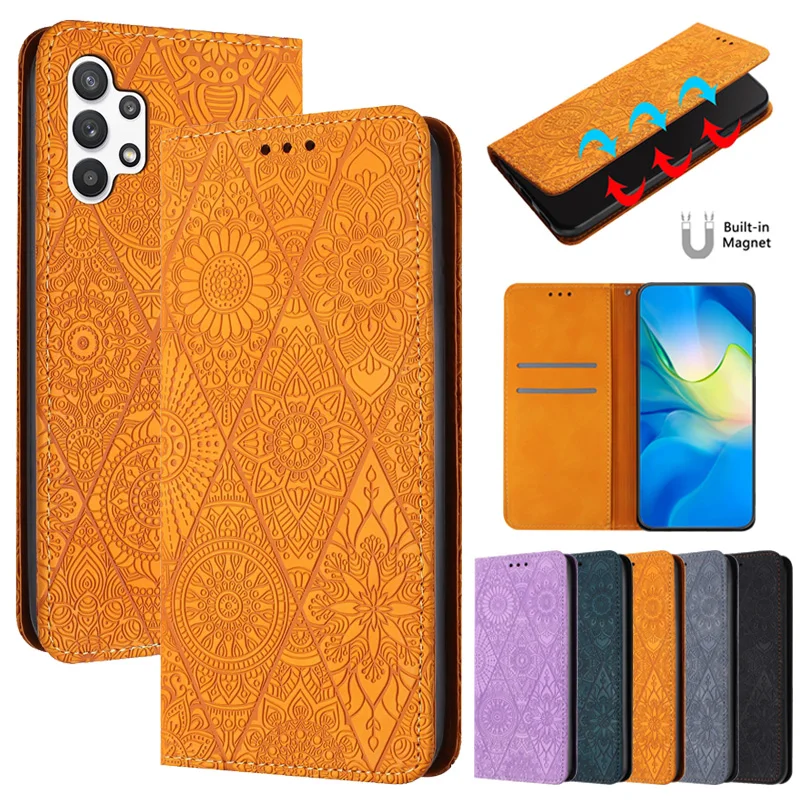 Funda magnética de cuero para Samsung Galaxy A13, cubierta de tótem para A13 A 13 SM-A135F A137F, Galaxy 13 5G SM-A136U