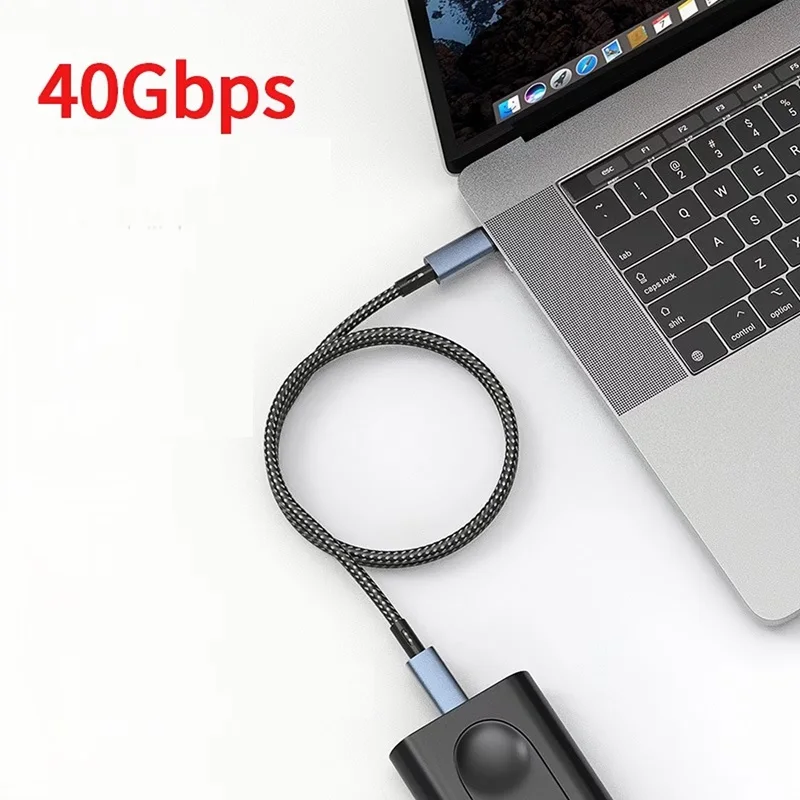 Cable USB 4,0 tipo C a tipo C de carga rápida para Thunderbolt 4 8K @ 60Hz 40 Gbps 240W PS5 Nintendo Switch MacBook Pro - imagen 4