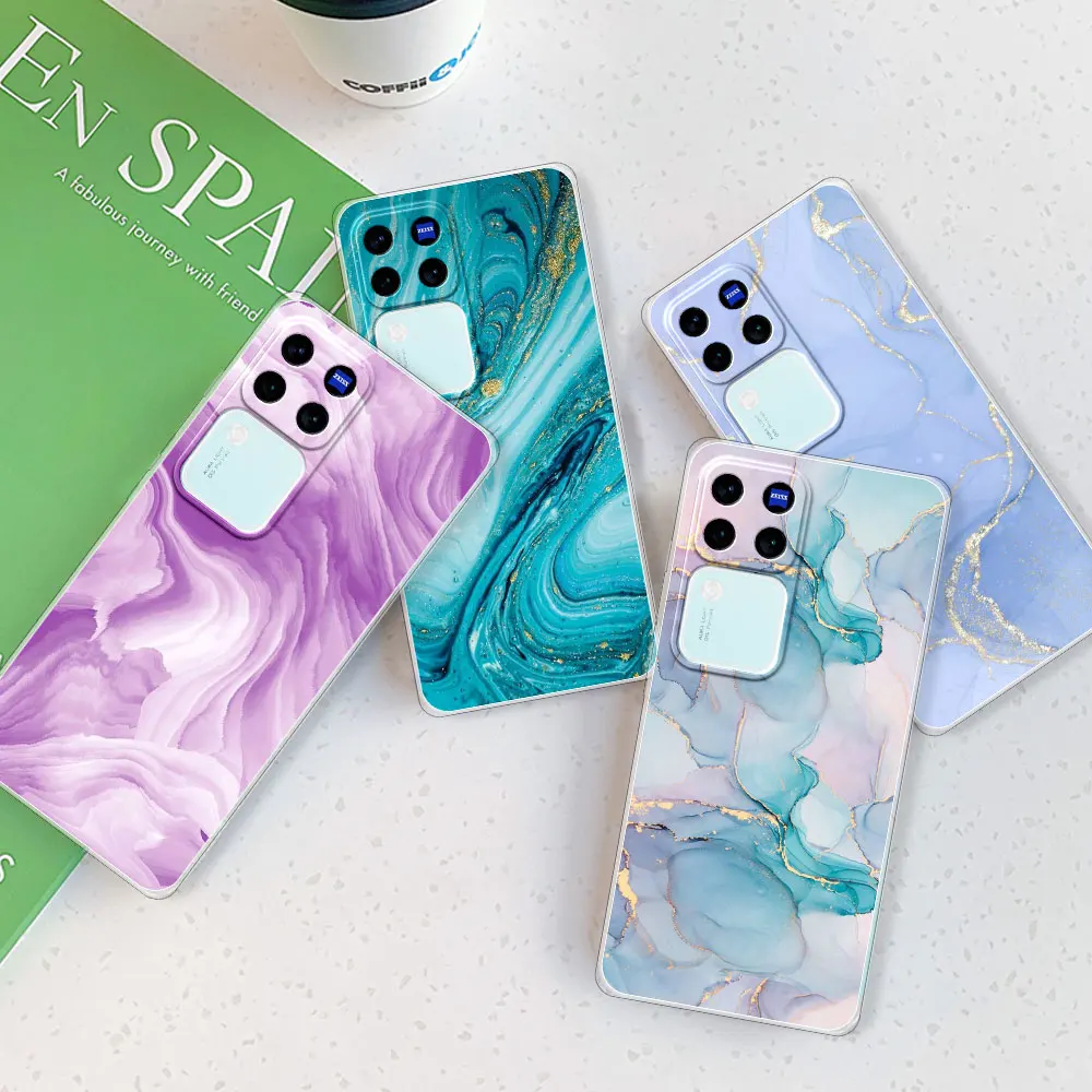 Para Vivo V30 Pro 5G Funda trasera para Vivo V29 Pro Funda a prueba de golpes Funda de teléfono de silicona suave transparente para Vivo V30 V29E TPU Coque - imagen 4