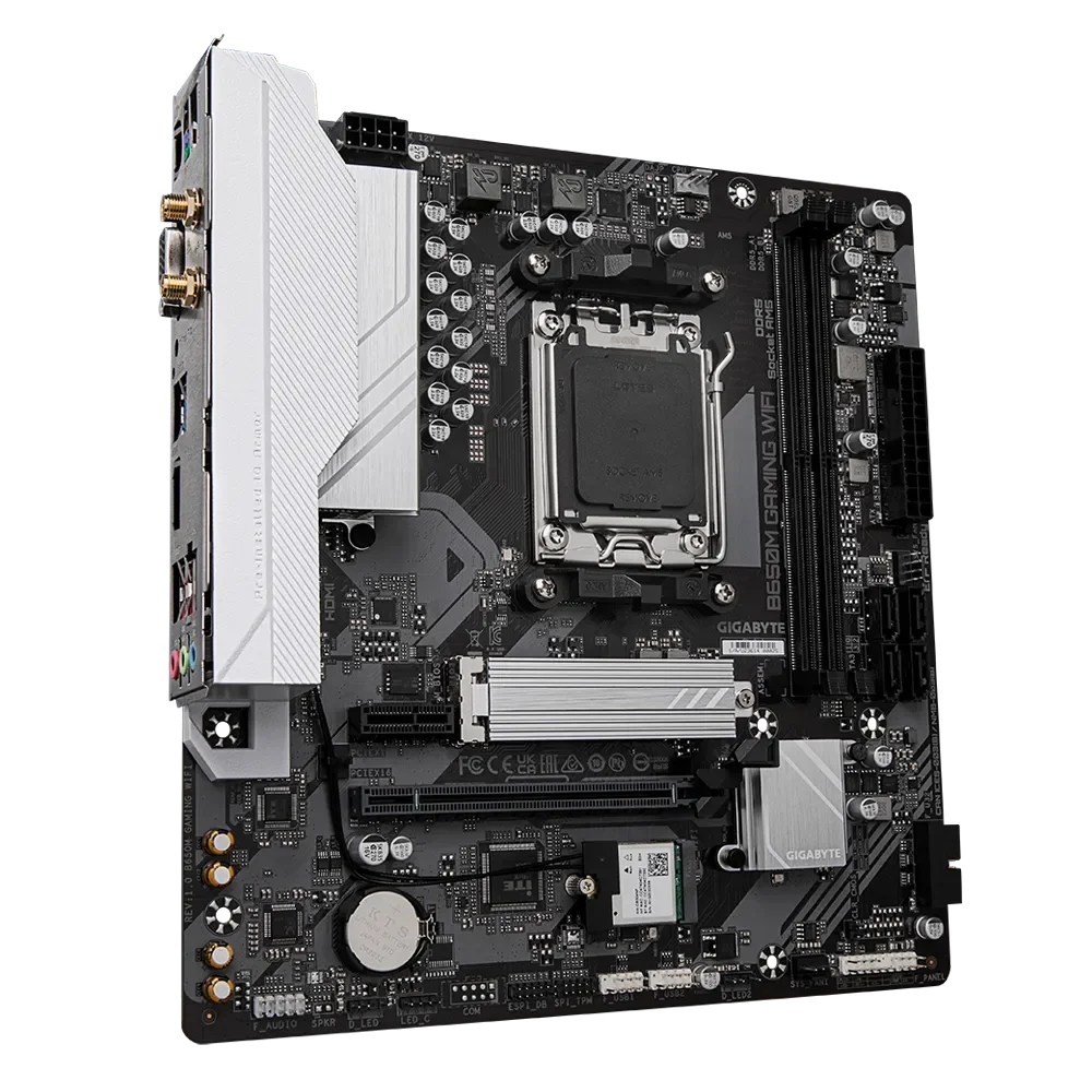 GIGABYTE B650M Gaming Plus WiFi AM5 LGA 1718 AMD B650 M-ATX, DDR5, PCIe 4.0 M.2, PCIe 4.0, USB 3.2 Gen 1 Type-C, placa base - imagen 5