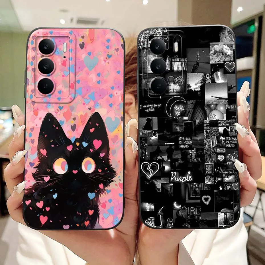 Para Realme C75 C65 funda protectora de teléfono para Realme C75 C65 4G hermosa mariposa Floral impresa fundas de gelatina de silicona suave - imagen 4