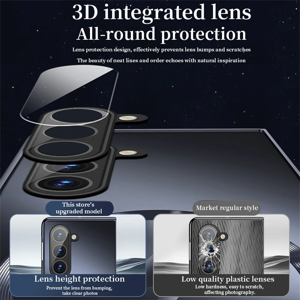 Funda AG esmerilada mate de carga inalámbrica Magsafe de lujo para Samsung Z Fold 7 6 zfold 5 4 3 5G cubierta trasera de protección de lente completa - imagen 4