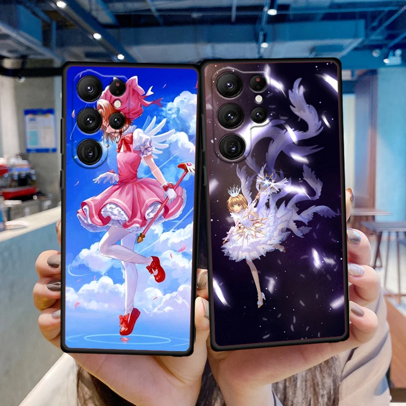 Card-Captor-Sakura Comic Art para Samsung Galaxy S24, S23, S22, S21, S20 FE, S10, S10E Plus, Ultra Pro Lite, 5G, Funda negra para teléfono - imagen 3