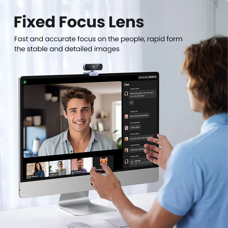 【RU】UGREEN USB 1080P HD Mini para micrófonos web duales para videollamadas de Youtube web cam - imagen 5