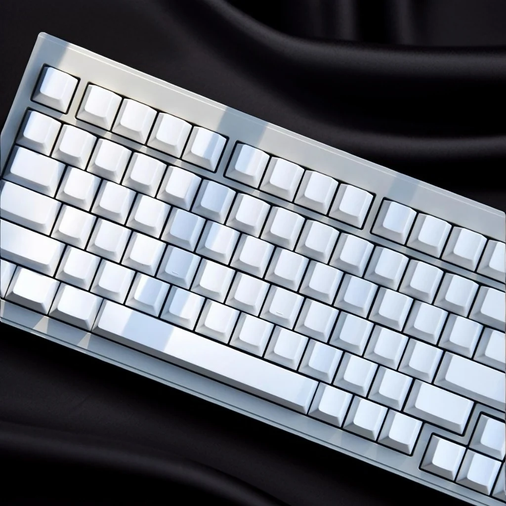 Juego de teclas en blanco blanco/negro, perfil PBT Chreey, teclas ISO ANSI para interruptores MX, Teclado mecánico 61/64/68/78/87/100/104/108 - imagen 3