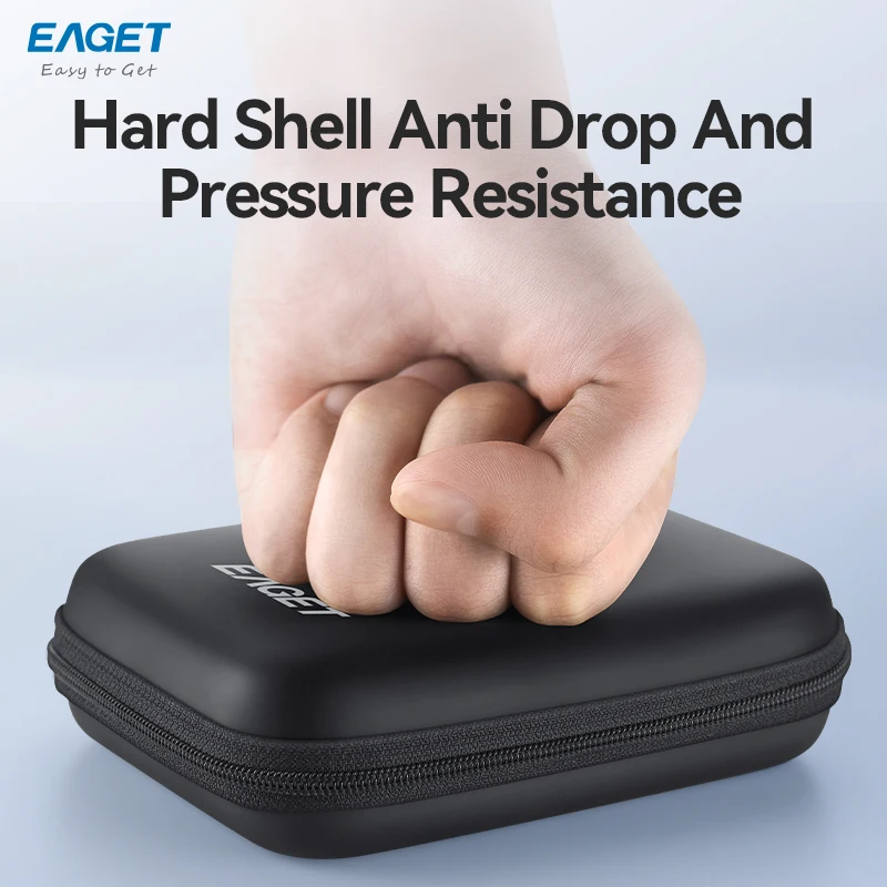 Eaget Caja para HDD de 2,5 pulgadas, bolsa para disco duro portátil, caja para HDD portátil externa, protección de almacenamiento, color negro - imagen 5