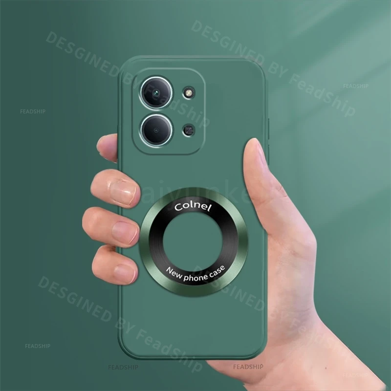 Funda de teléfono para Redmi 15C Redmi15C 5G, Funda magnética de silicona suave 2508CRN2BC, Funda de carga inalámbrica con película protectora de pantalla - imagen 2