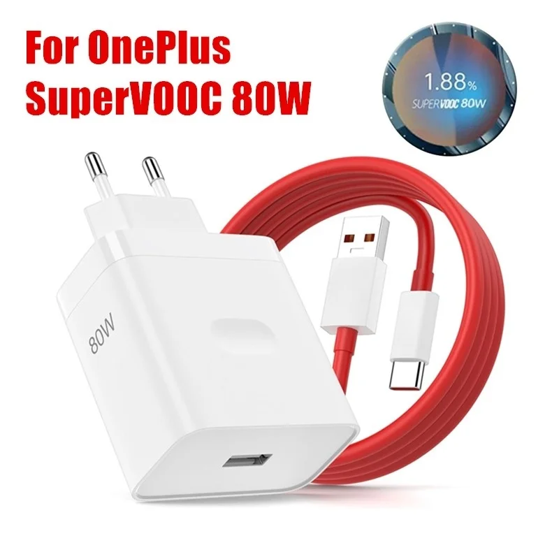 Cargador de pared rápido para OnePlus, Cable USB tipo C, 80W, SuperVOOC, para OnePlus 10, 11, 12, Nord, CE 2, 3 Lite, realme OPPO, 10 GT, NEO 2, 3