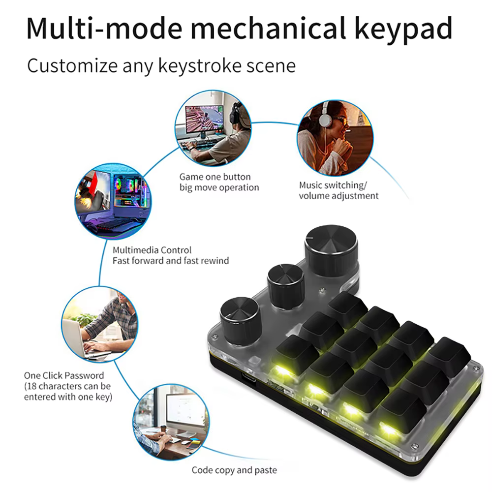 Macropad 12 Teclas RGB – Bluetooth Hotswap Gaming - imagen 5