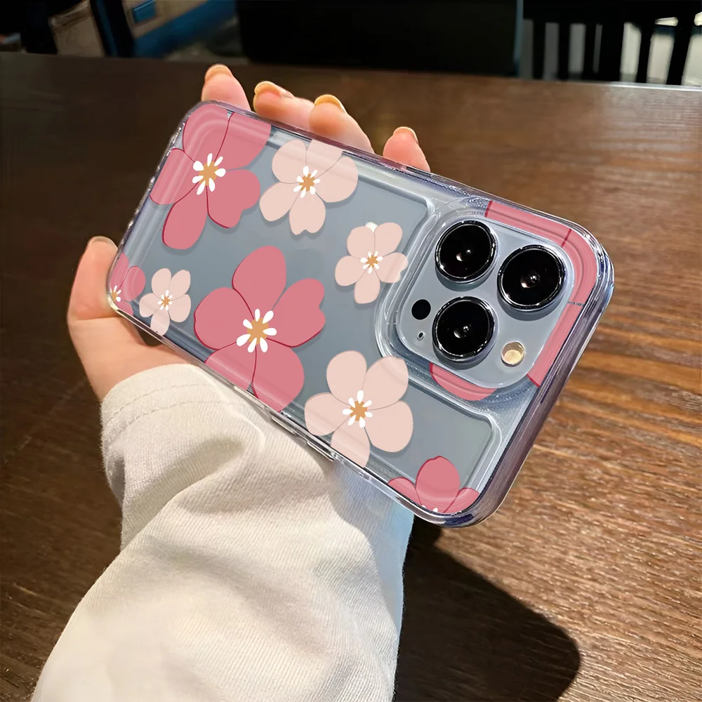 Funda de teléfono transparente Simple de lujo para mujer para iPhone 16/15/14/13/12/11 pro Max SE2020, funda transparente para iPhone 15 plus