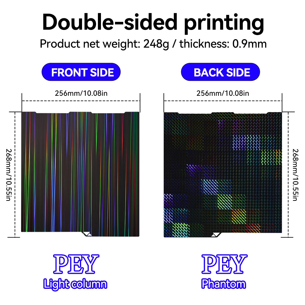 256x268 para Anycubic Kobra 3 Combo placa de construcción hoja de acero de resorte PEO PET PEY hoja de doble cara Anycubic Kobra 3 placa de construcción - imagen 2