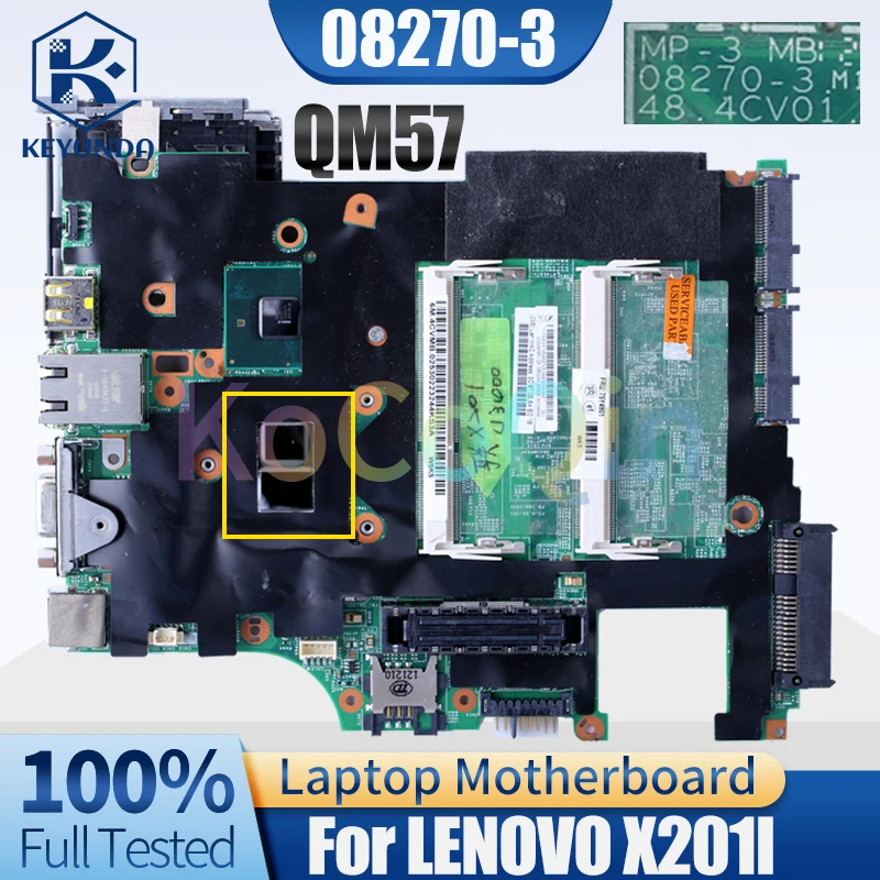 Placa base para portátil LENOVO X201I 08270-3 QM57 75Y4901, completamente probada - imagen 2